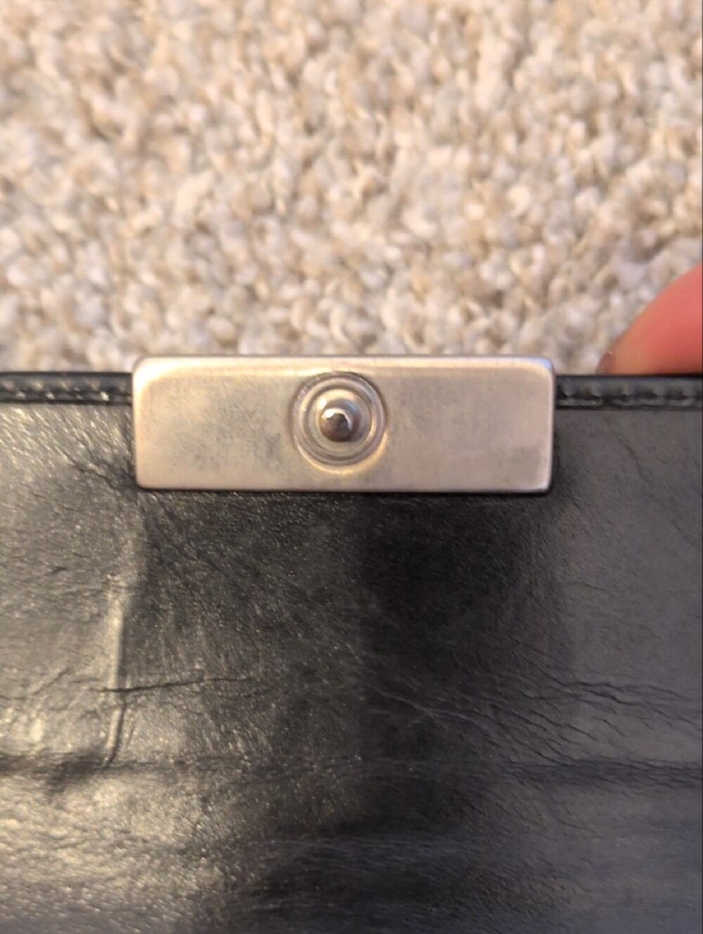 Vintage Prada Black Leather Wallet with Silver Logo Plate - Picture 12 of 16